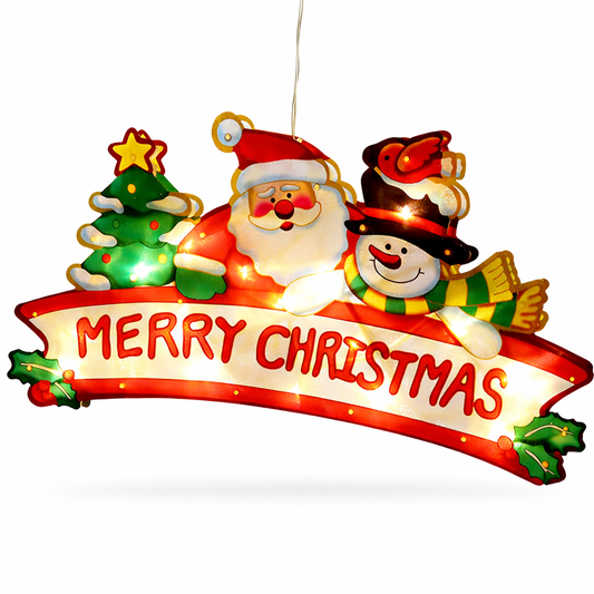 White PVC Christmas Window Light with Suction Cup