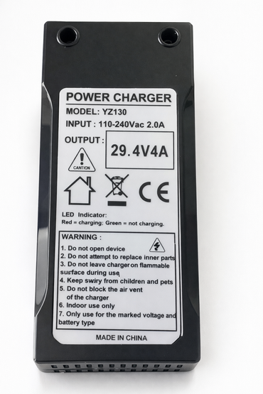 YZPOWER YZ130 Universal Power Charger 110‑240V Input 29.4V 4A Output