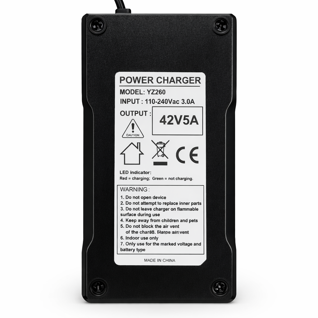 YZPOWER 42V 5A Fast Charger for 36V Lithium Battery