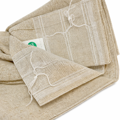 WOLTU Transparent Linen-Style Curtain with Galon Fronceur