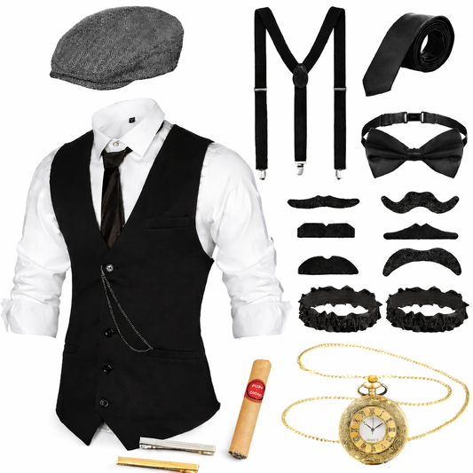 Blulu 1920s Gatsby Costume Accessories Set for Men