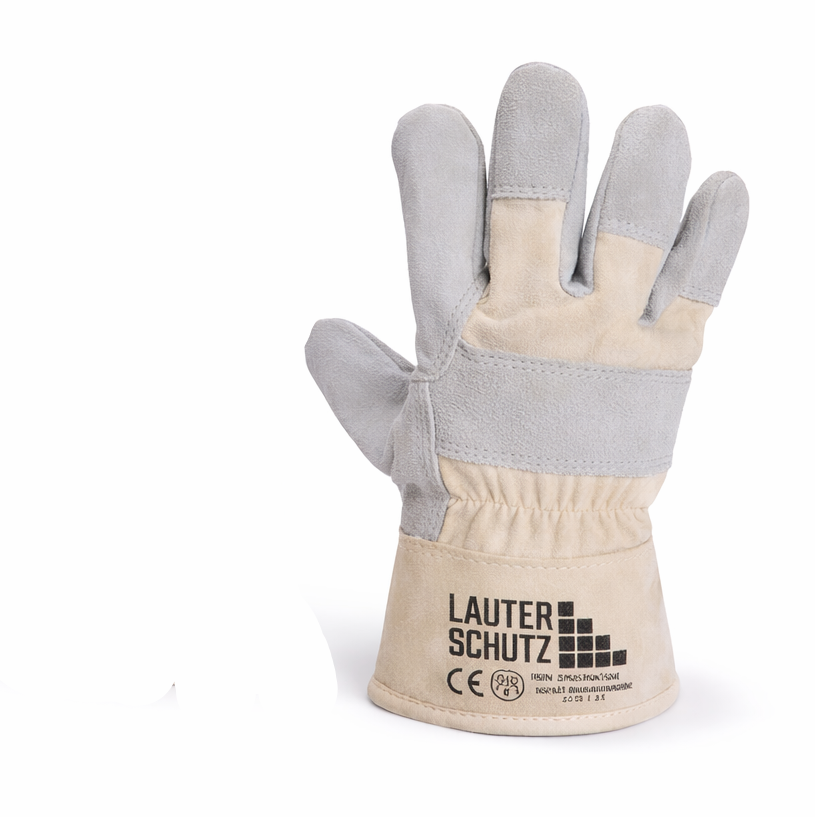 LAUTER SCHUTZ Sturdy Cowhide Work Gloves – Double Stitched, Cotton Back