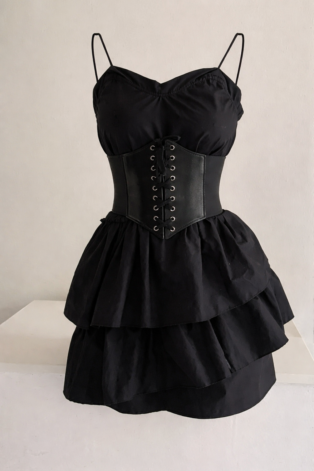 Belt Black Leather Corset Waist Belt for Women – Wide Stretch