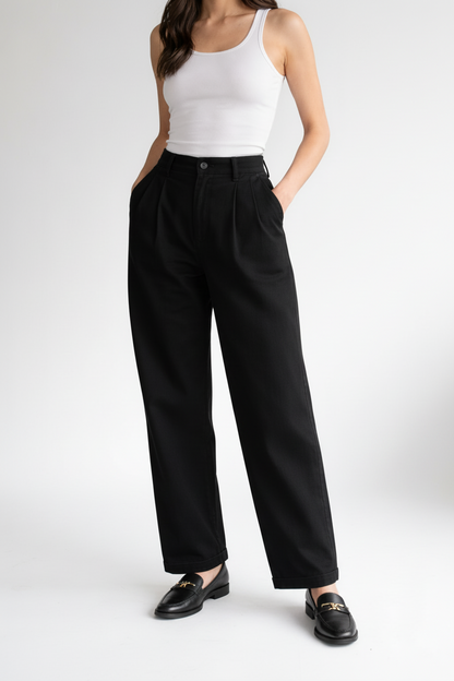 women's black trousers