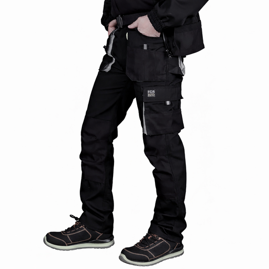 REIS FORECO‑T Men's Work Trousers, Cut Protection, Durable Polyester‑Cotton Blend