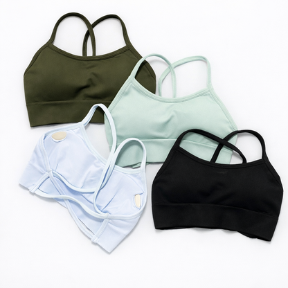 Bras Backless Women's Seamless Yoga Sports Set - High Support