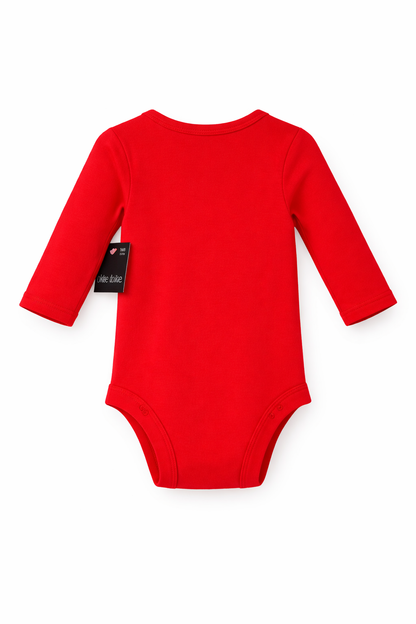 Okie Dokie Red Newborn Onesie – Soft, Cute Baby Outfit