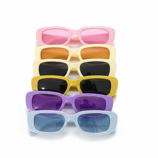 Dwenarry Women's Party Sunglasses Bulk Pack of 6 – Retro Funky Festival Shades