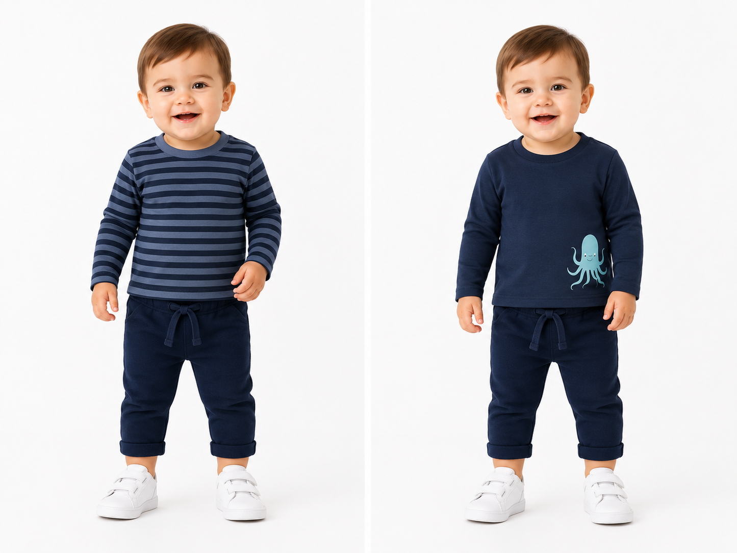 Lupilu Boys' Thermal Long Sleeve Top 2-Pack