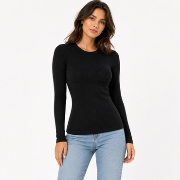 Esmara Women's Ribbed Long Sleeve Top