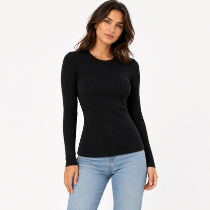 Esmara Women's Ribbed Long Sleeve Top