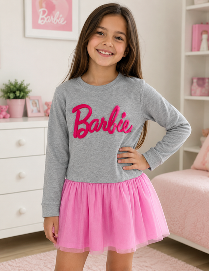 Barbie Girls Dress With Tulle Skirt