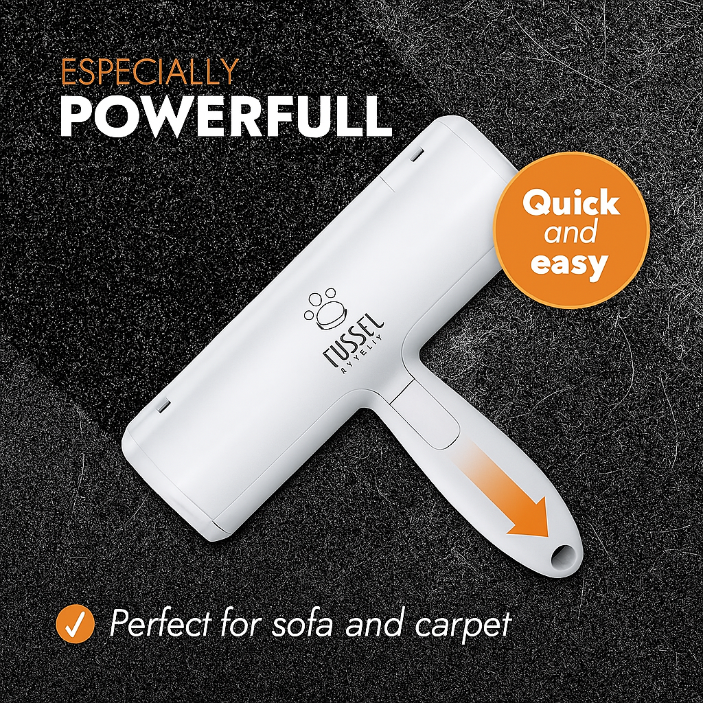 FusselMonster Pet Hair Remover Roller: Reusable Lint Roller for Furniture