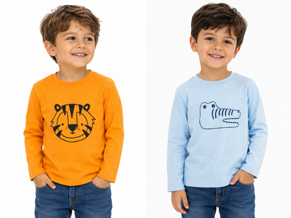 Lupilu 2 Pack Kids Long Sleeve Shirts Cotton