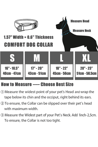 HeyDoggy! Soft Padded Reflective Dog Collar, Comfortable for Small to Large Dogs