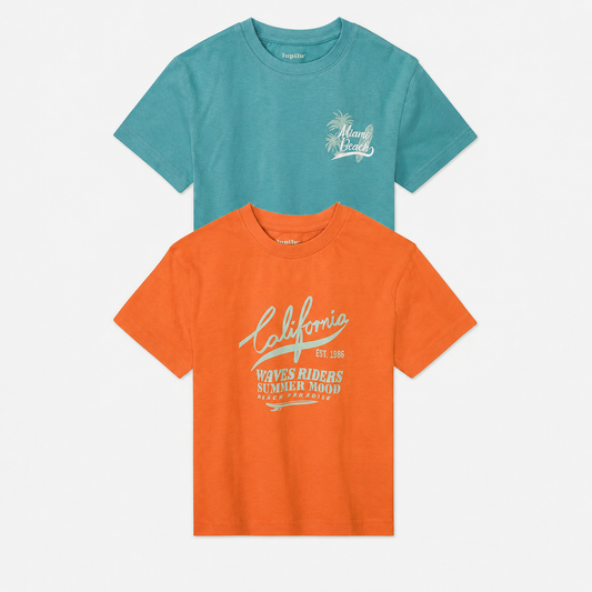 lupilu Boys' T-Shirt 2-Pack