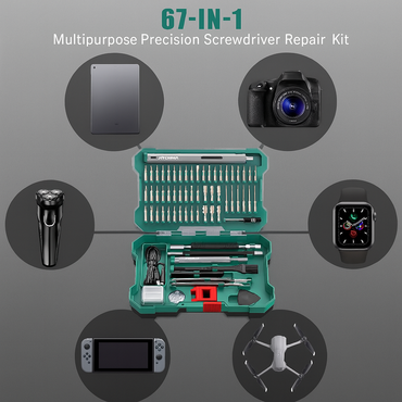 HYCHIKA Electric Precision Screwdriver Set: 67-in-1 Mini Mechanic Tool Kit
