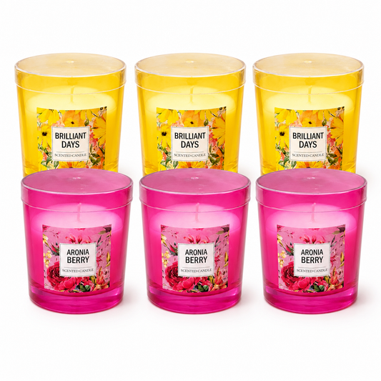Pack of 6 Scented Candles – Brilliant Days & Aronia Berry