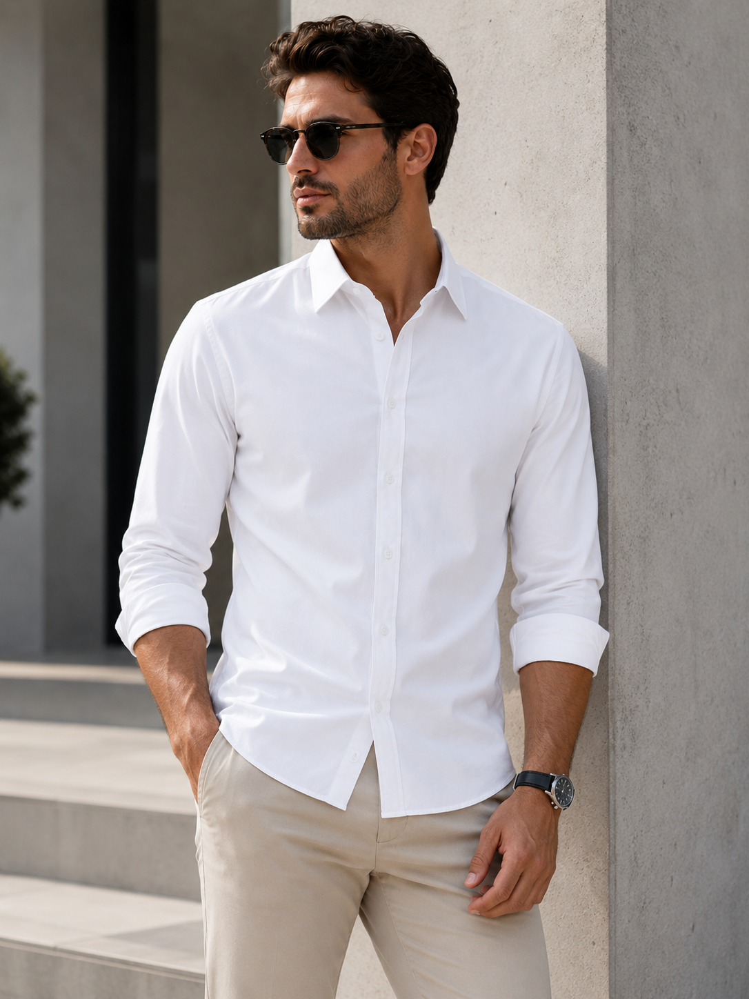 LIVERGY Men's Linen Shirt
