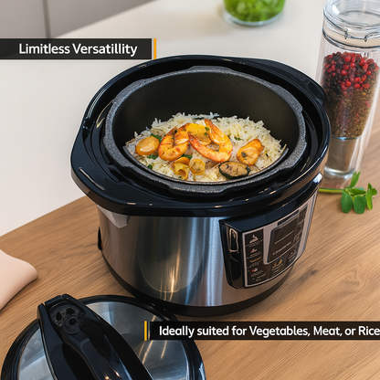 6L Electric Pressure Cooker 9-in-1 Multicooker with Automatic Programs
