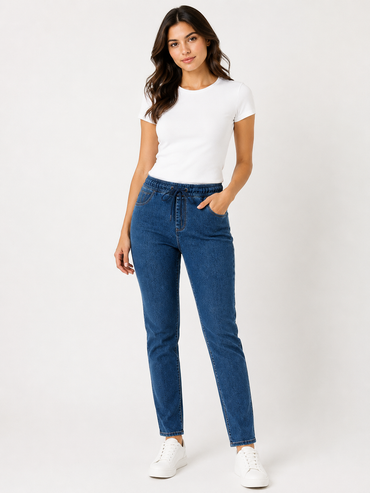 Esmara Women's Denim-Look Joggers Relaxed Fit