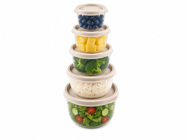 Livarno Home 5‑Piece Storage Box Set round