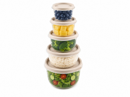Livarno Home 5‑Piece Storage Box Set round