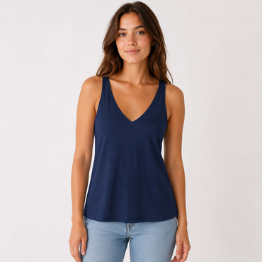 esmara Top V-Neck Linen-Viscose Blend