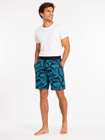 LIVERGY Men's Sweat Shorts Navy Cotton Blend