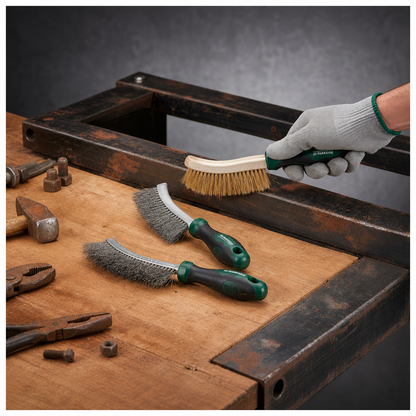 PARKSIDE 3-Piece Wire Brush Set for Cleaning and Rust & Paint Removal