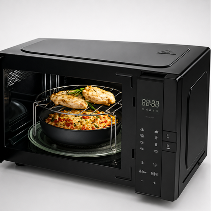Hisense H25MOBS4HGI Microwave 25L Black Solo Countertop