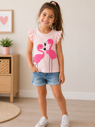 Lupilu Girls Cotton T‑Shirt