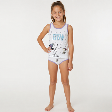 PEANUTS Girls Underwear Set Snoopy Comfortable Cotton - 2Pcs