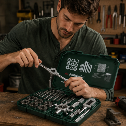 Parkside Tap & Die Set Carbon Steel