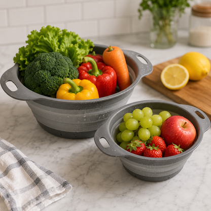 Silicone Folding Colander Strainer Skimmer