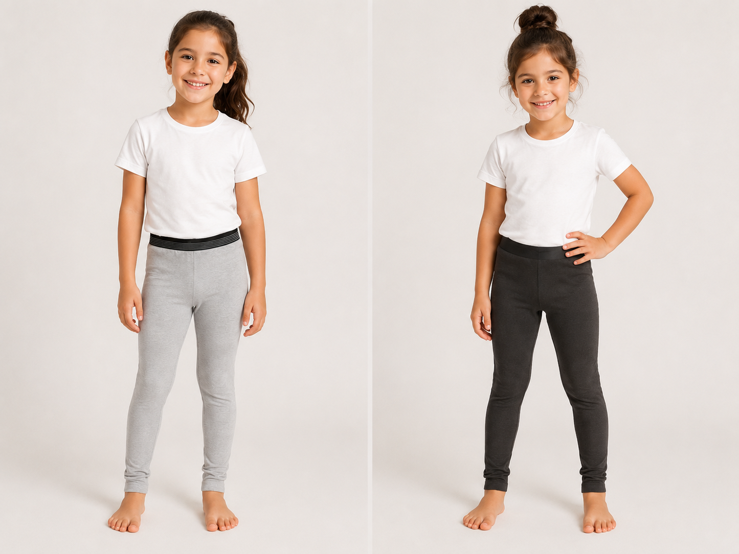 Pepperts Girls Leggings  Multicolored Pack Of 2