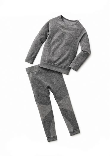 Kuniboo Kids' Seamless Base Layer Set of 2-Piece