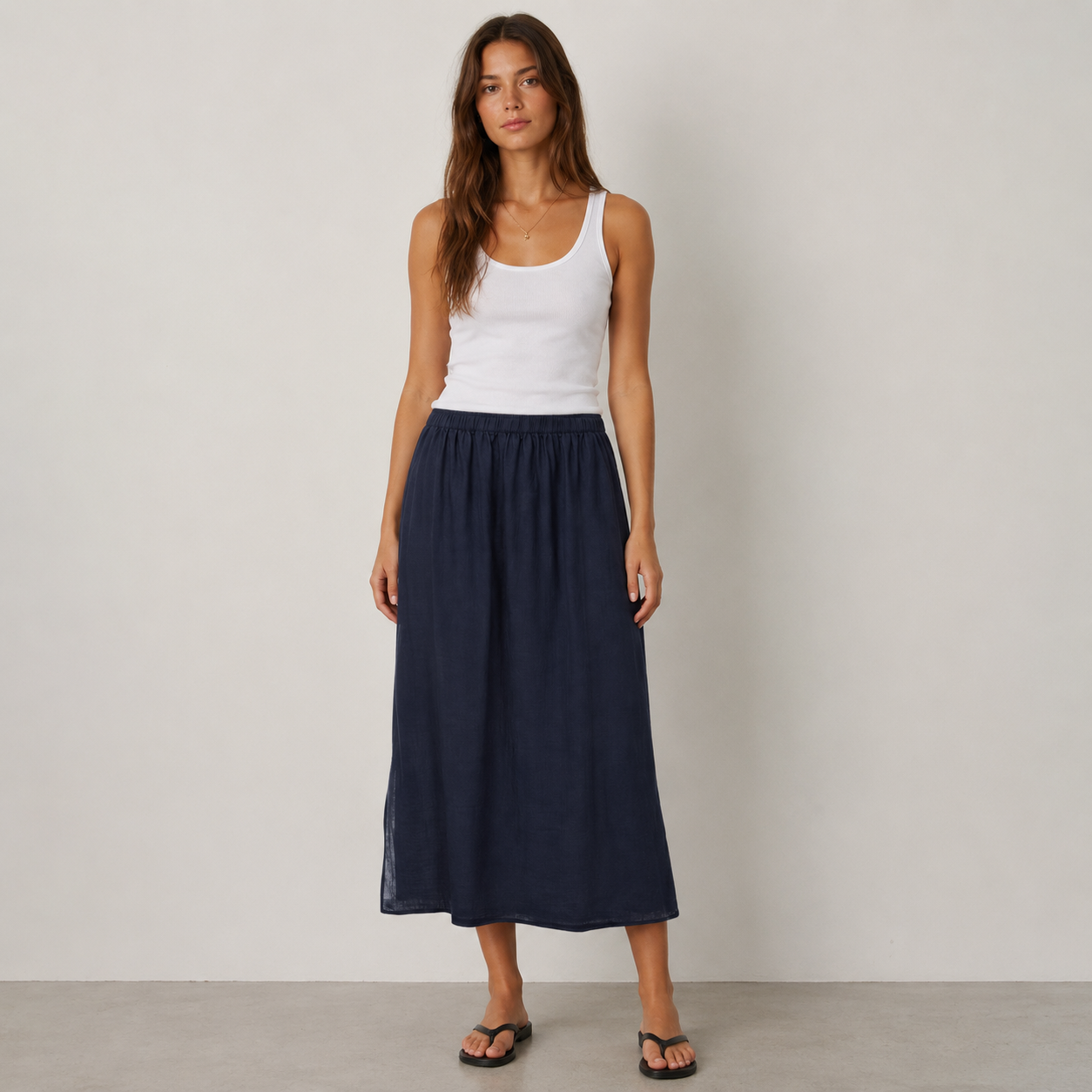 ESMARA® Linen midi  Skirt