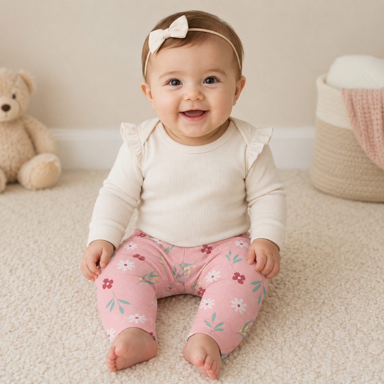 lupilu® Baby Leggings Organic Cotton 2‑Pack Pink