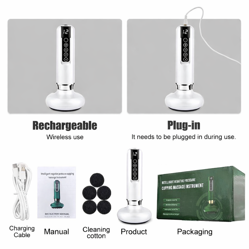 Intelligent Negative Pressure Cupping Massage Device – Portable Relief