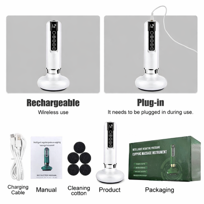 Intelligent Negative Pressure Cupping Massage Device – Portable Relief