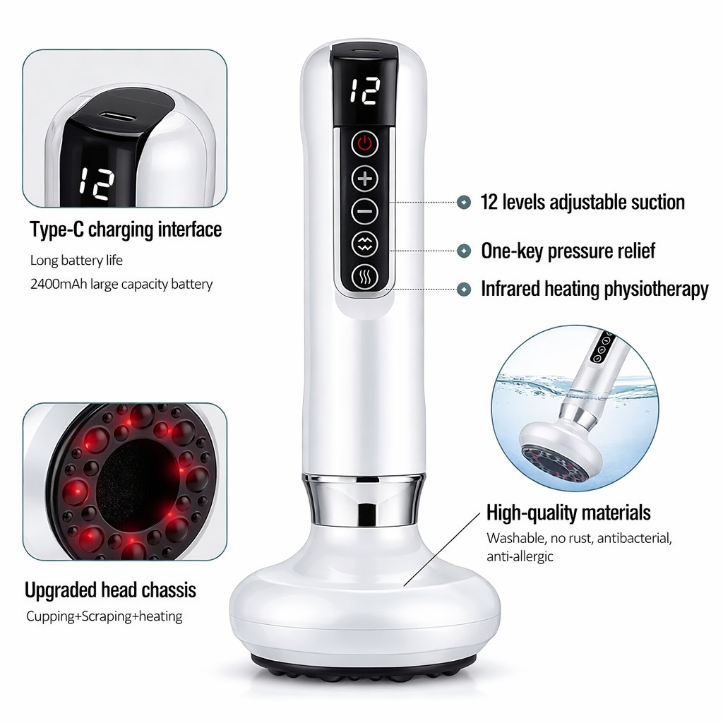 Intelligent Negative Pressure Cupping Massage Device – Portable Relief