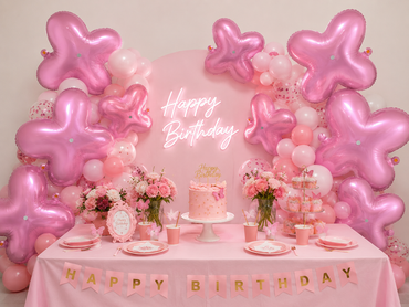 livarno home Pink Foil Balloons 42 pcs