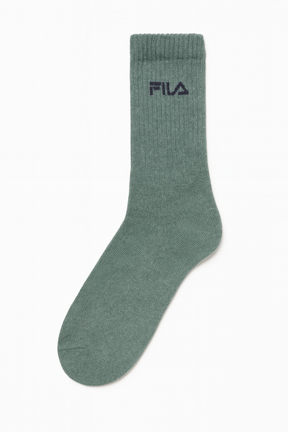 Fila Unisex Crew Tennis Socks 6-Pack: Colorful Ribbed Athletic Performance