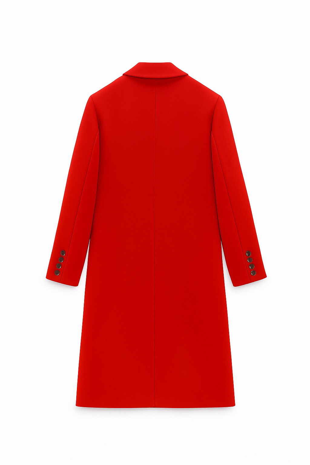Zara Red Wool Longline Coat for Women