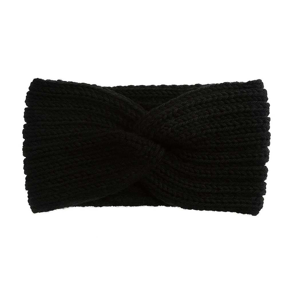 Cozy Wool Knot Cross Headband for Women Elastic Autumn