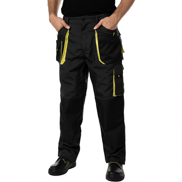 Mazalat Men's Durable Work Pants with Knee Pockets, Heavy-Duty Cargo Trousers