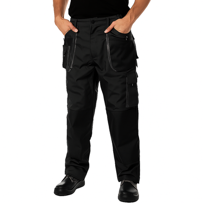 Mazalat Men's Durable Work Pants with Knee Pockets, Heavy-Duty Cargo Trousers