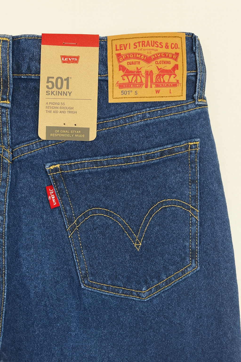 Vintage USA Levi's 501 Busted Cuff Denim Jeans