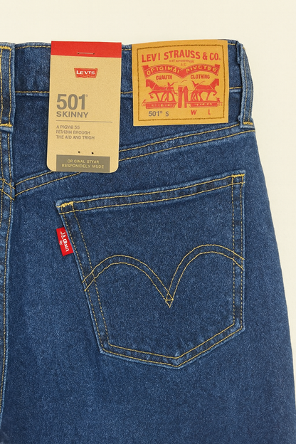 Vintage USA Levi's 501 Busted Cuff Denim Jeans